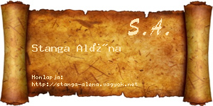 Stanga Aléna névjegykártya
